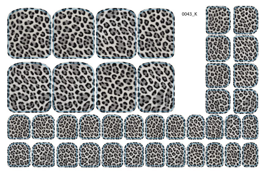Nagų dekoravimo plėvelės pedikiūrui - 0043K