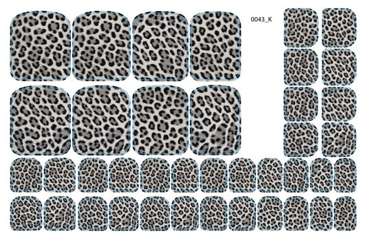 Nagų dekoravimo plėvelės pedikiūrui - 0043K