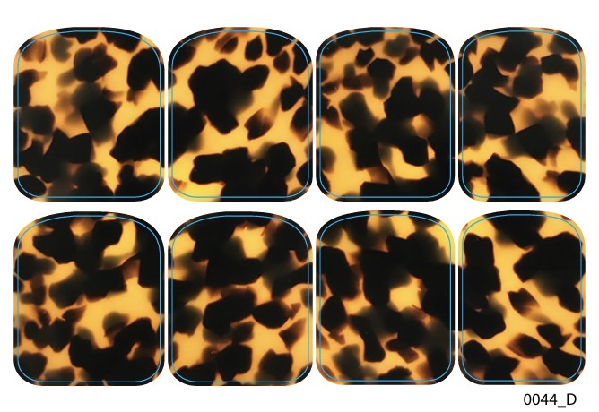 Didžiųjų nagų dekoravimo plėvelės pedikiūrui - 0044D