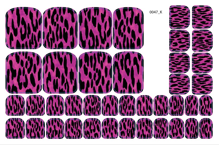 Nagų dekoravimo plėvelės pedikiūrui - 0047K