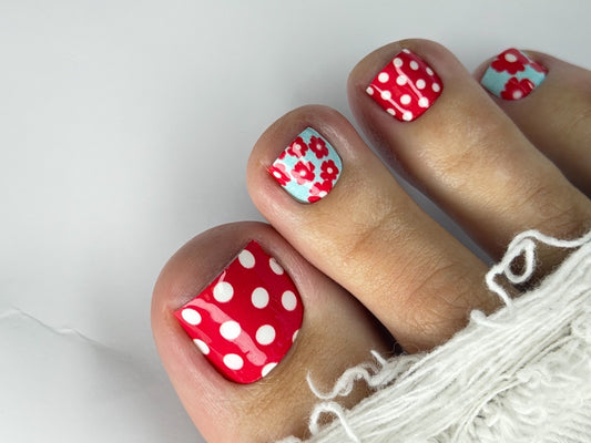 Big nail decoration films for pedicure - 0049D 