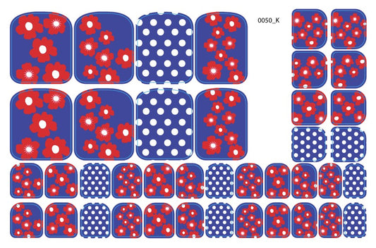 Nagų dekoravimo plėvelės pedikiūrui - 0050K