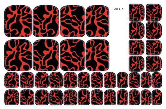 Nagų dekoravimo plėvelės pedikiūrui - 0051K