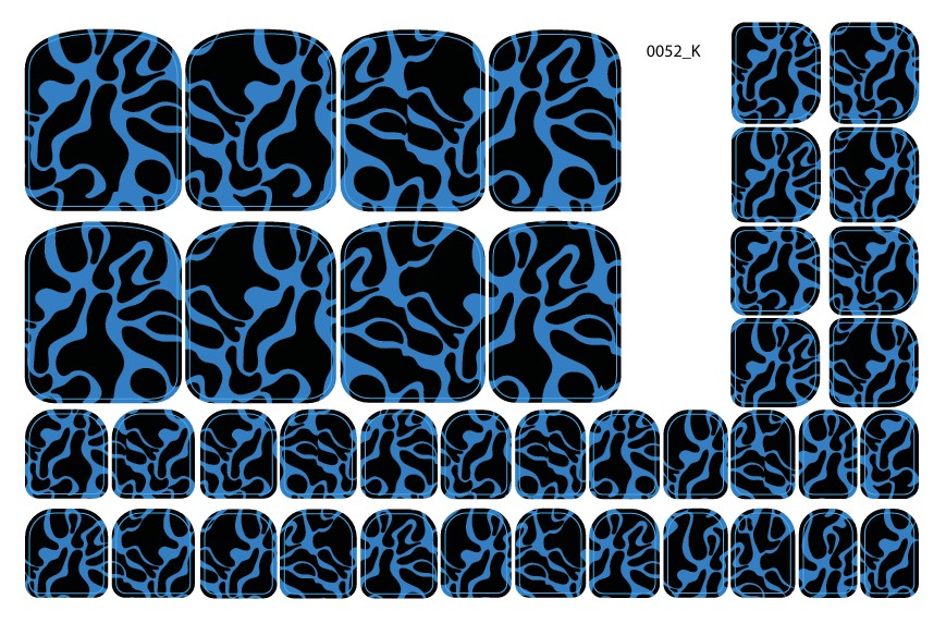 Nagų dekoravimo plėvelės pedikiūrui - 0052K