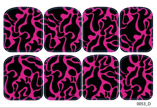 Didžiųjų nagų dekoravimo plėvelės pedikiūrui - 0053D