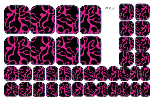 Nagų dekoravimo plėvelės pedikiūrui - 0053K