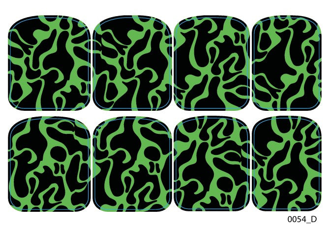 Didžiųjų nagų dekoravimo plėvelės pedikiūrui - 0054D