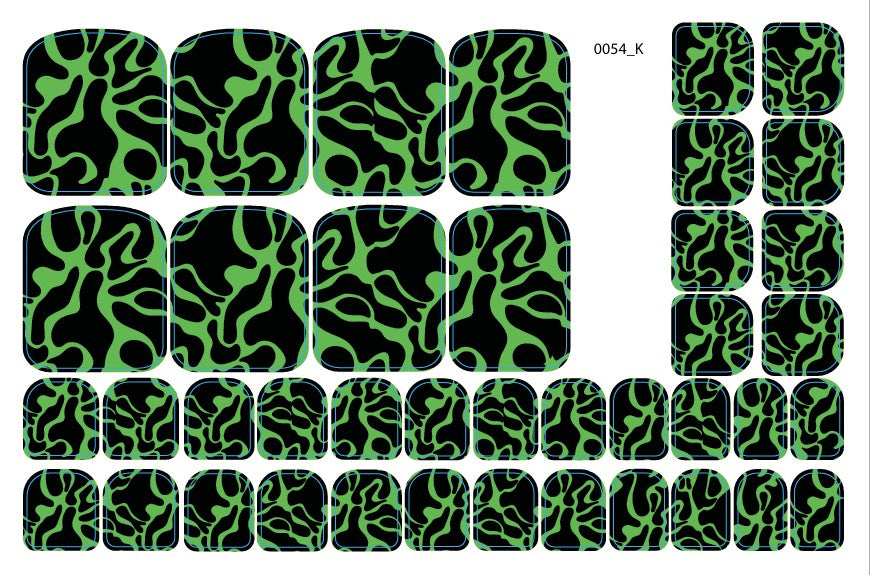 Nagų dekoravimo plėvelės pedikiūrui - 0054K