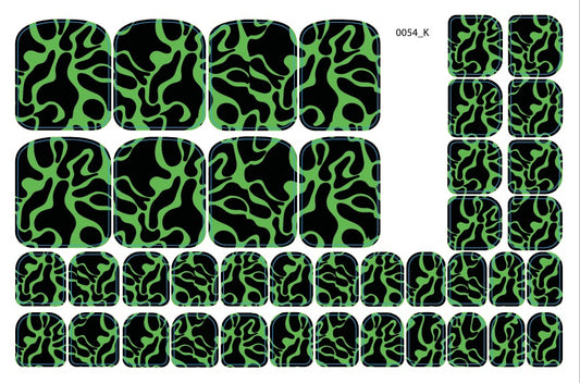 Nagų dekoravimo plėvelės pedikiūrui - 0054K