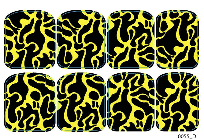 Didžiųjų nagų dekoravimo plėvelės pedikiūrui - 0055D