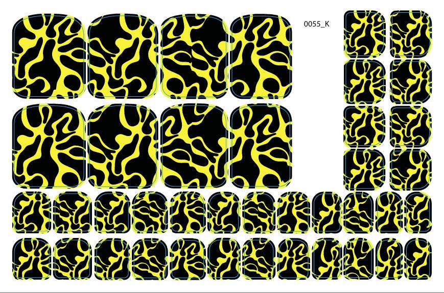 Nagų dekoravimo plėvelės pedikiūrui - 0055K
