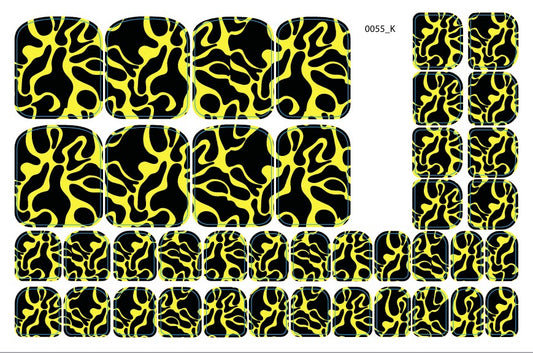 Nagų dekoravimo plėvelės pedikiūrui - 0055K