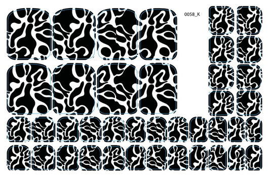 Nagų dekoravimo plėvelės pedikiūrui - 0058K
