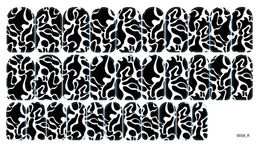 Nagų dekoravimo plėvelės manikiūrui - 0058R