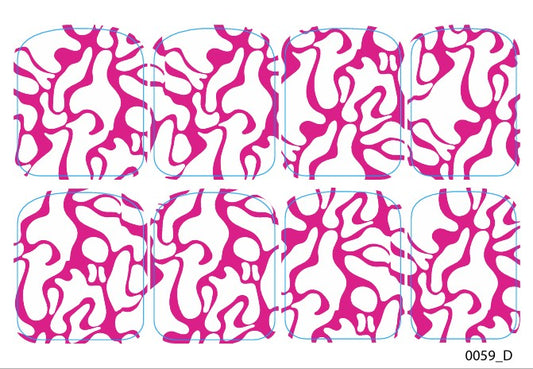 Didžiųjų nagų dekoravimo plėvelės pedikiūrui - 0059D