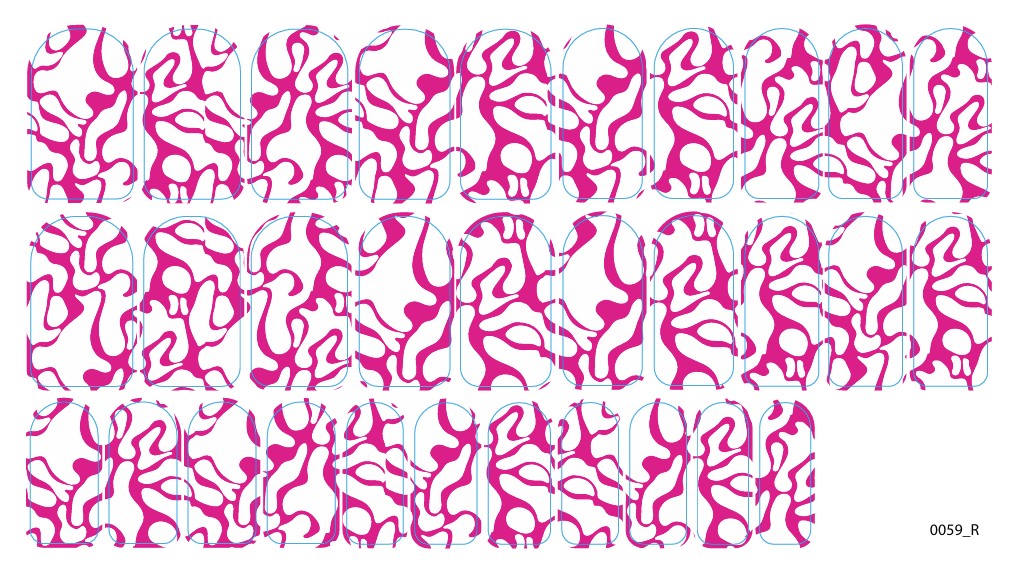 Nagų dekoravimo plėvelės manikiūrui - 0059R