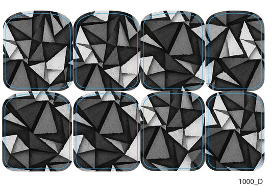 Didžiųjų nagų dekoravimo plėvelės pedikiūrui - 1000D