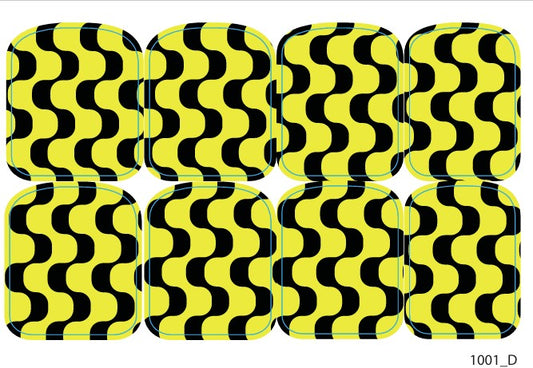 Didžiųjų nagų dekoravimo plėvelės pedikiūrui - 1001D