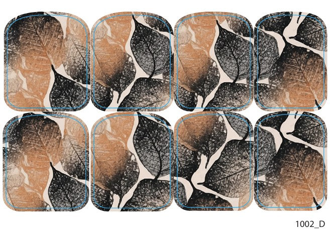 Didžiųjų nagų dekoravimo plėvelės pedikiūrui - 1002D