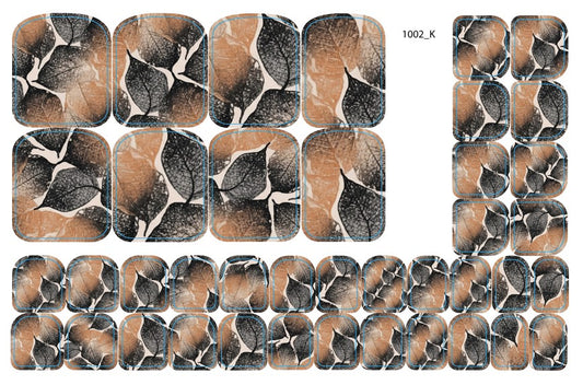Nagų dekoravimo plėvelės pedikiūrui - 1002K