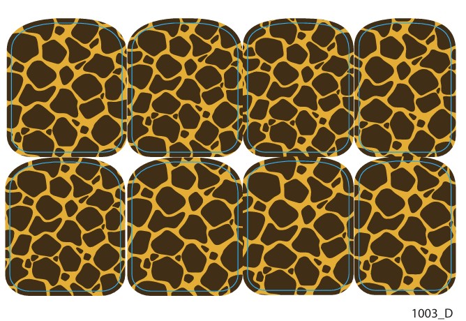 Didžiųjų nagų dekoravimo plėvelės pedikiūrui - 1003D