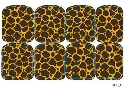 Didžiųjų nagų dekoravimo plėvelės pedikiūrui - 1003D