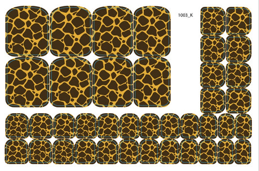 Nagų dekoravimo plėvelės pedikiūrui - 1003K