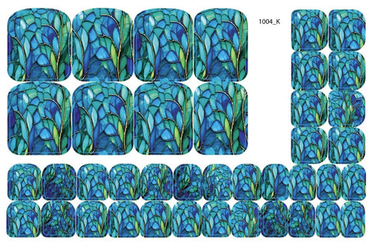 Nagų dekoravimo plėvelės pedikiūrui - 1004K