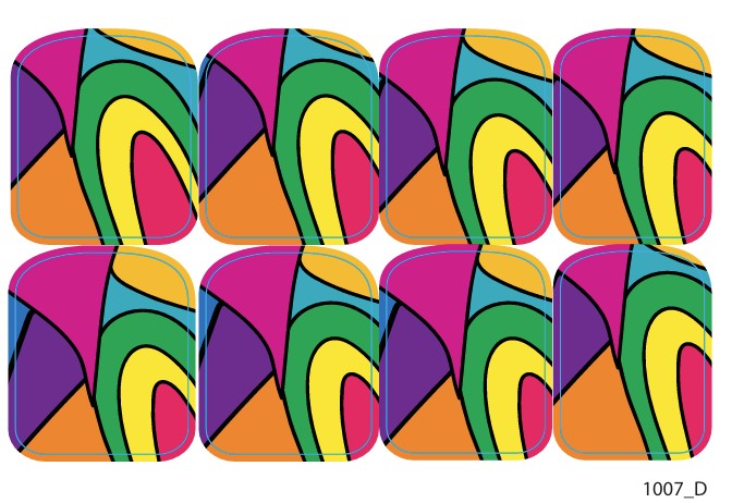 Didžiųjų nagų dekoravimo plėvelės pedikiūrui - 1007D