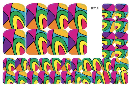Nagų dekoravimo plėvelės pedikiūrui - 1007K