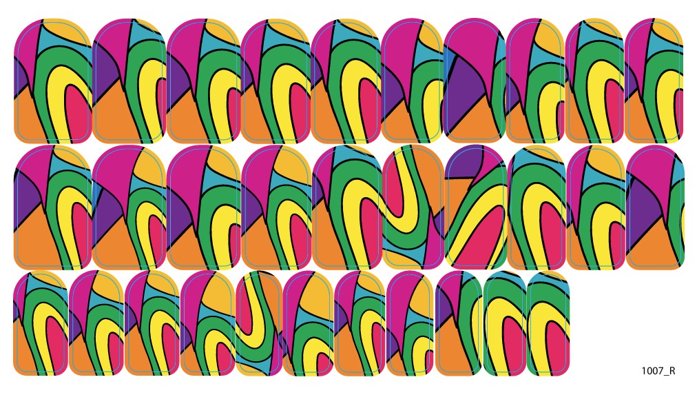 Nagų dekoravimo plėvelės manikiūrui - 1007R