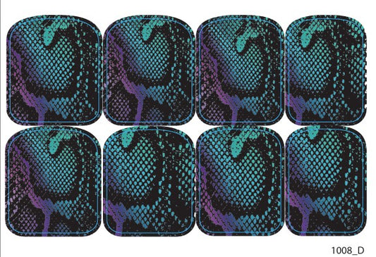 Didžiųjų nagų dekoravimo plėvelės pedikiūrui - 1008D