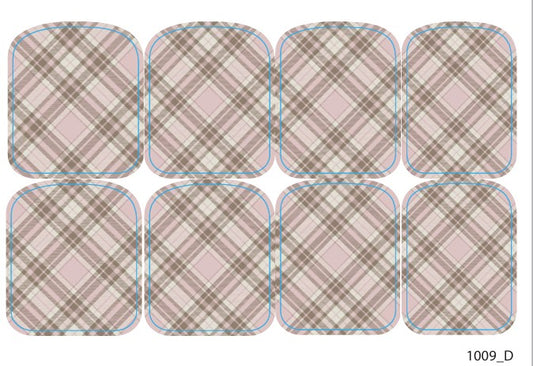 Didžiųjų nagų dekoravimo plėvelės pedikiūrui - 1009D