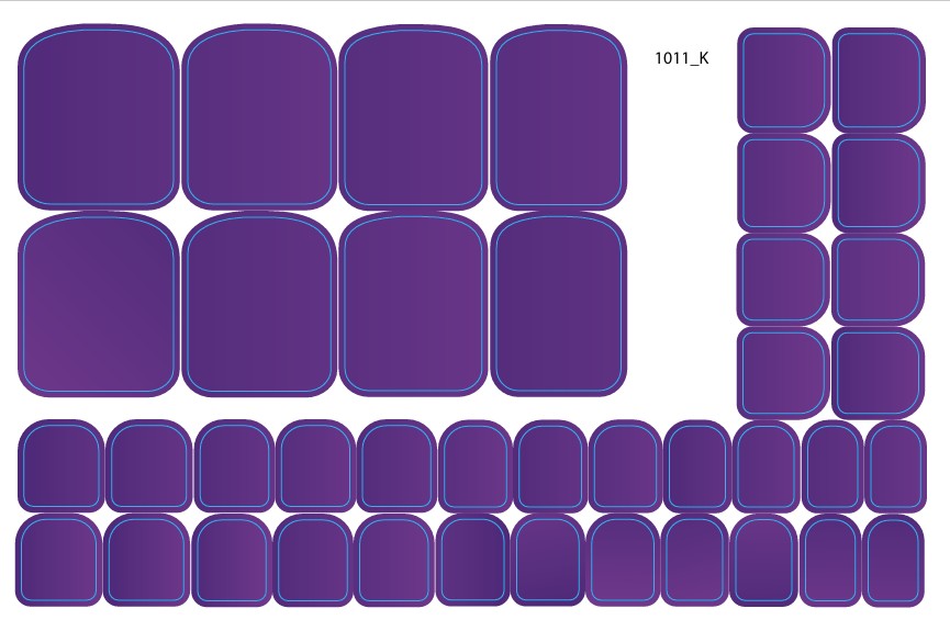 Nail decoration films for pedicure dark purple - 1011K 