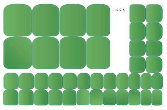 Nail decoration films for pedicure green - 1012K 