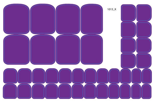 Nail decoration films for pedicure purple - 1013K 