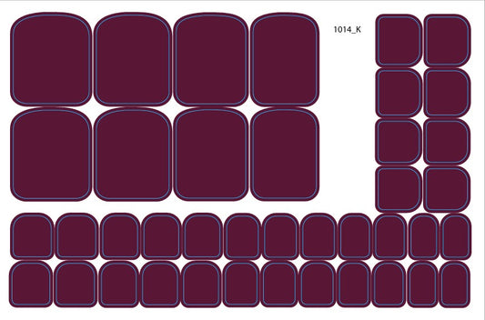 Nail decoration foils for pedicure burgundy - 1014K 