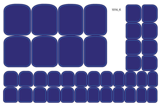 Nail decoration films for pedicure blue - 1016K 