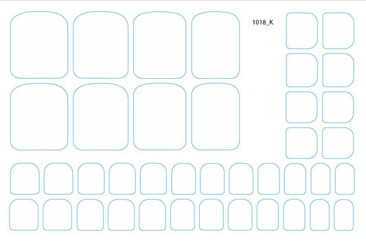 Nail decoration films for pedicure white - 1018K 