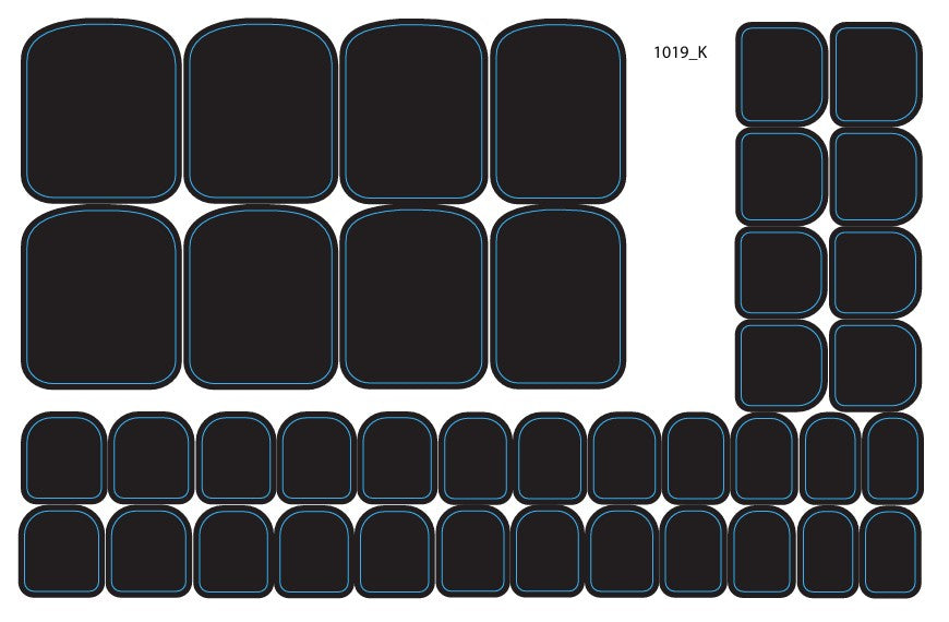 Nagų dekoravimo plėvelės pedikiūrui juoda - 1019K