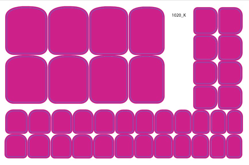 Nail decoration films for pedicure pink - 1020K 