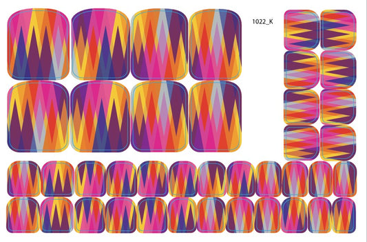 Nail decoration films for pedicure - 1022K 