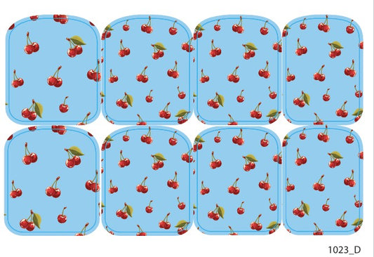 Large nail decoration films for pedicure - 1023D 