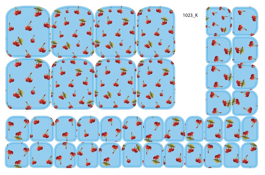 Nagų dekoravimo plėvelės pedikiūrui - 1023K