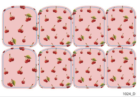 Large nail decoration films for pedicure - 1024D 