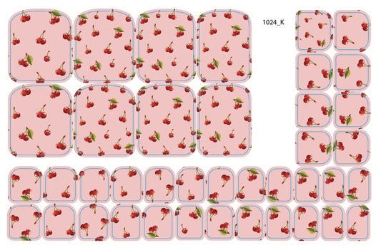 Nail decoration films for pedicure - 1024K 