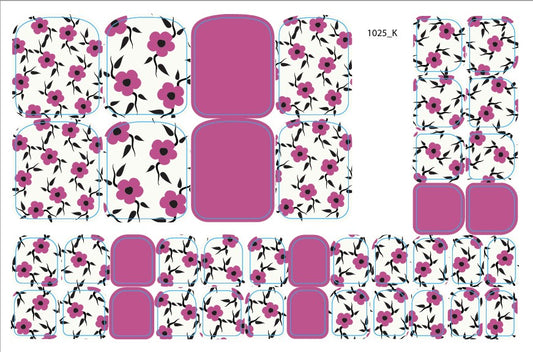 Nail decoration films for pedicure - 1025K 