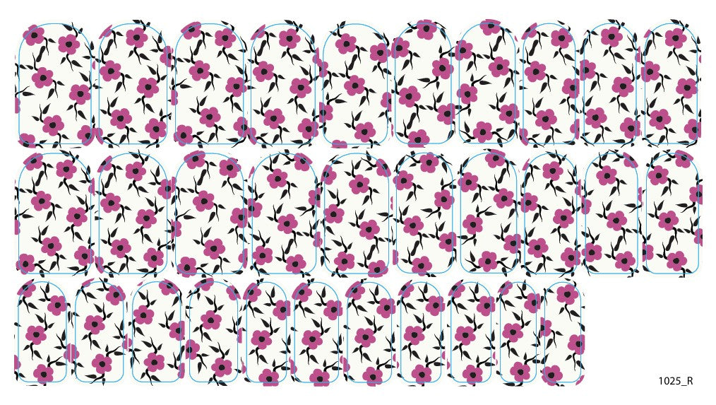 Nail decoration films for manicure - 1025R 