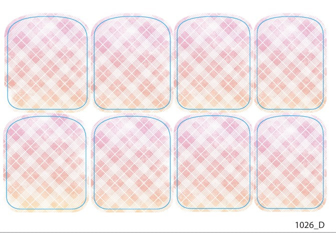 Large nail decoration films for pedicure - 1026D 