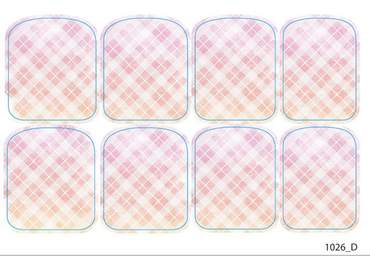 Large nail decoration films for pedicure - 1026D 